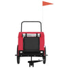 Vidaxl Dog Bike Trailer Oxford Fabric und Eisenrot und Schwarz