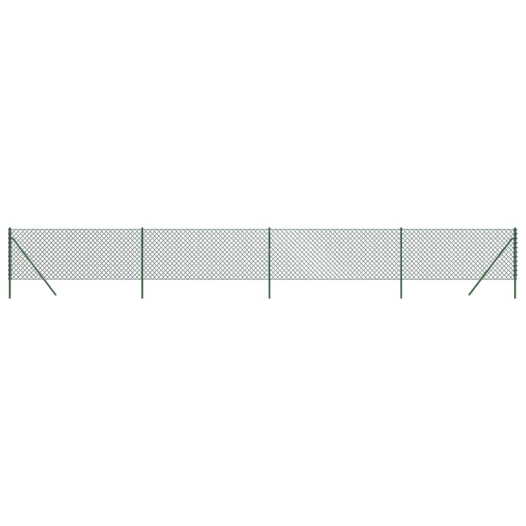 Vidaxl Maschendrahtzaun 0,8x10 m grün