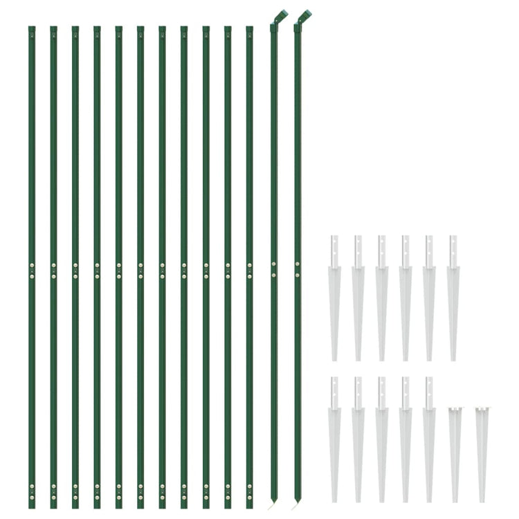 Vidaxl Gaashek mit Bodenanker 1,6x25 m Grün