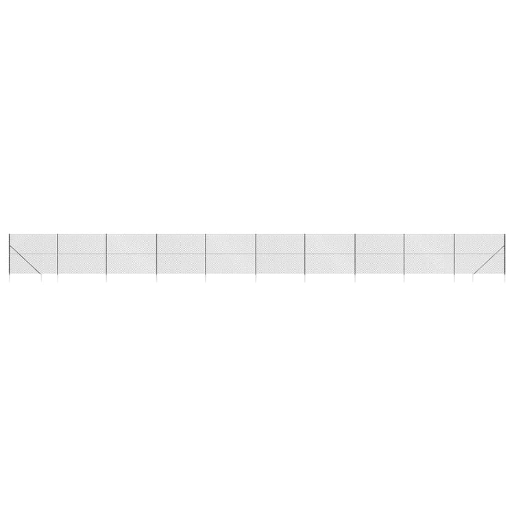 Vidaxl Mesh -Zaun mit Bodenanker 2,2 x 25 m Anthrazit -ausgelöst