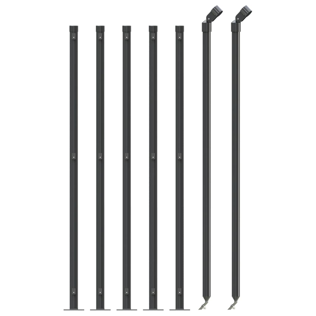 Vidaxl -Netzzaun mit Flansch 1,1 x 10 m Anthrazit -ausgelöst