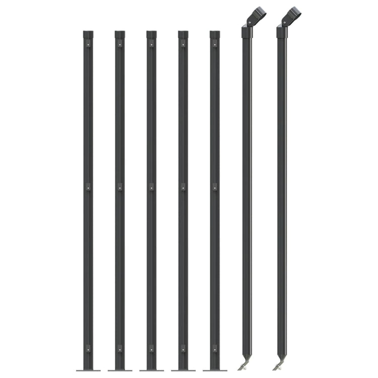 Vidaxl -Netzzaun mit Flansch 1,1 x 10 m Anthrazit -ausgelöst