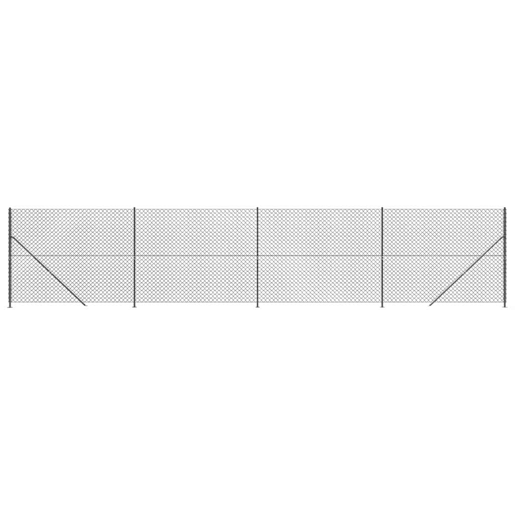 Vidaxl -Netzzaun mit Flansch 1,4x10 m Anthrazit -ausgelöst