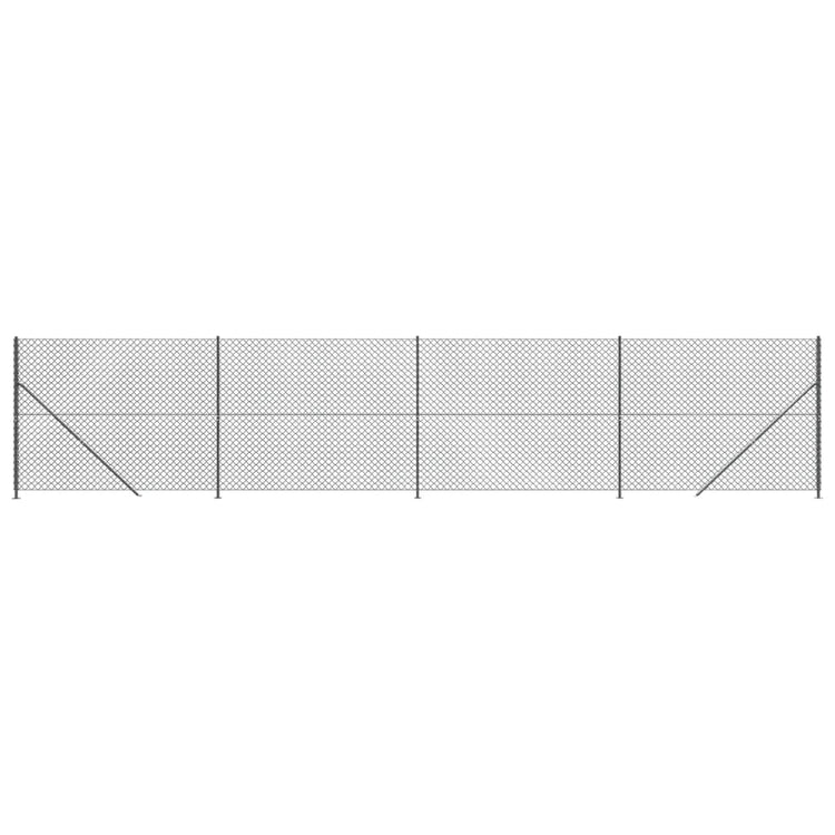 Vidaxl -Netzzaun mit Flansch 1,8x10 m Anthrazit -ausgelöst