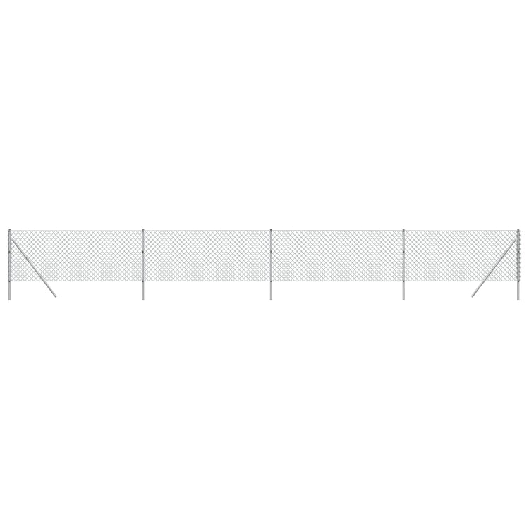 Vidaxl -Netzzaun 1x10 m silberfarben