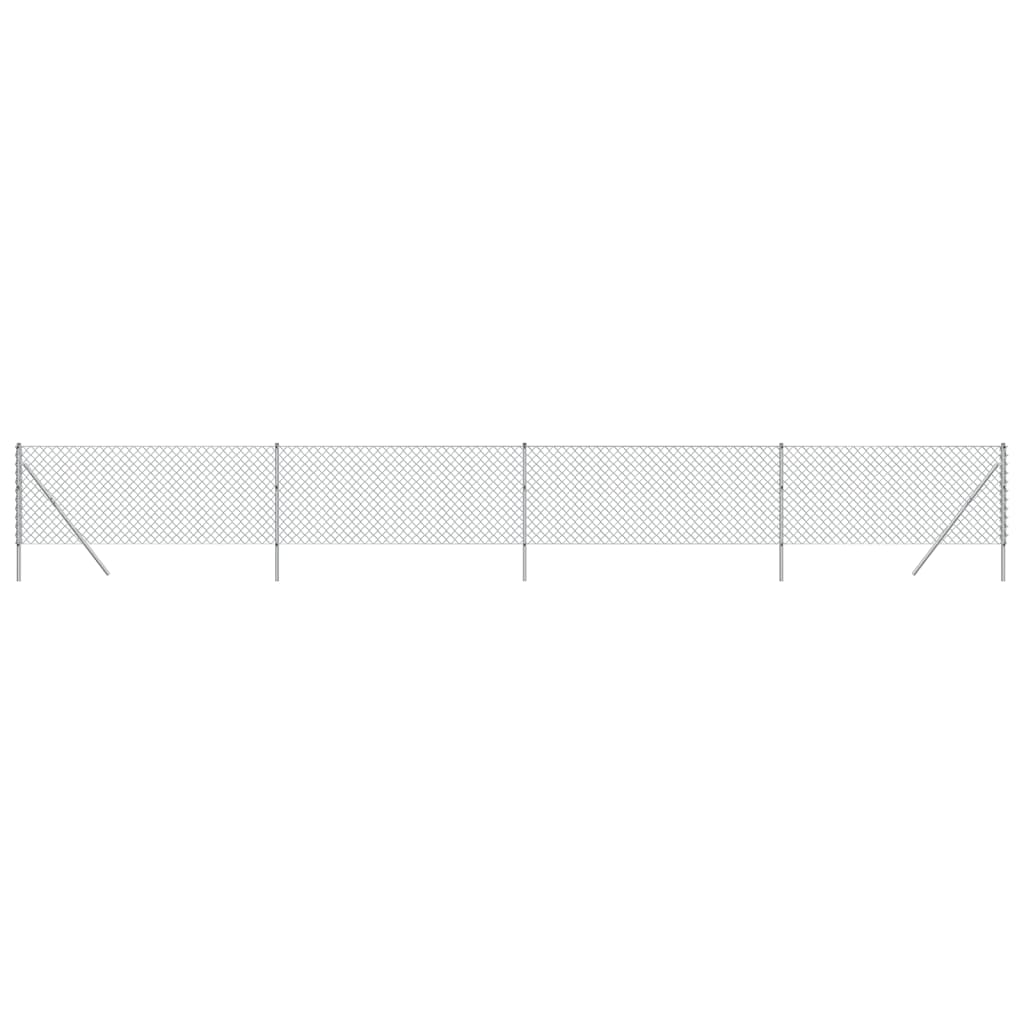 Vidaxl -Netzzaun 1,1 x 10 m silberfarben
