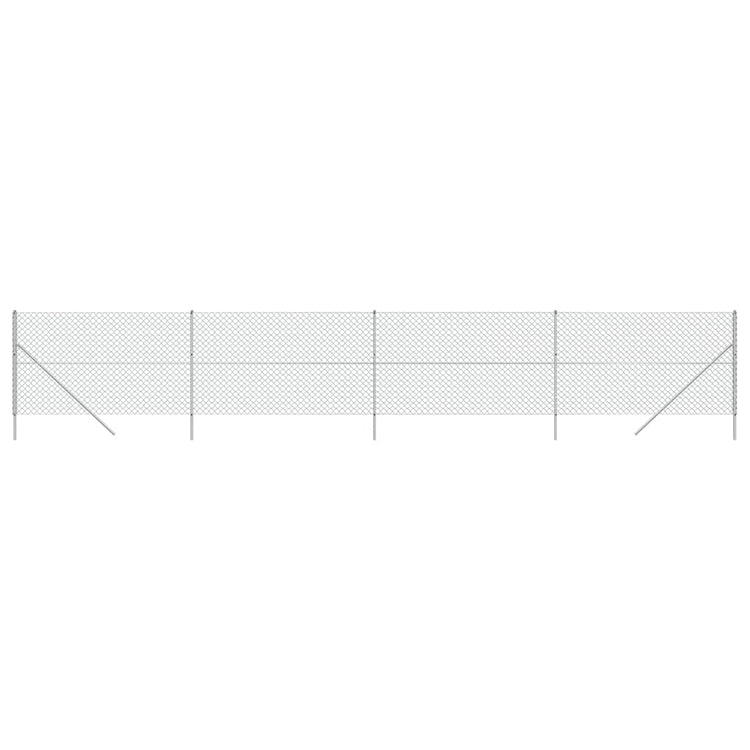 Vidaxl -Netzzaun 1,4x10 m silberfarben