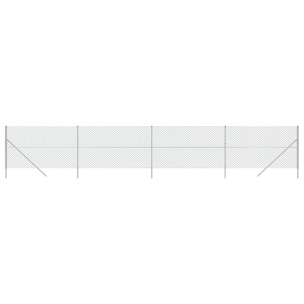 Vidaxl -Netzzaun 2x10 m silberfarben