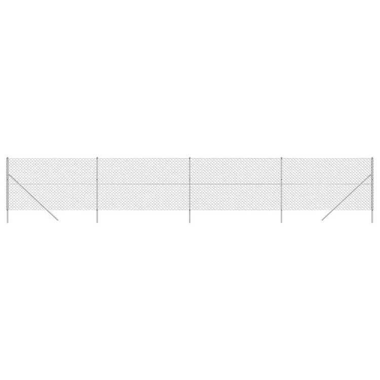 Vidaxl -Netzzaun 2x10 m silberfarben