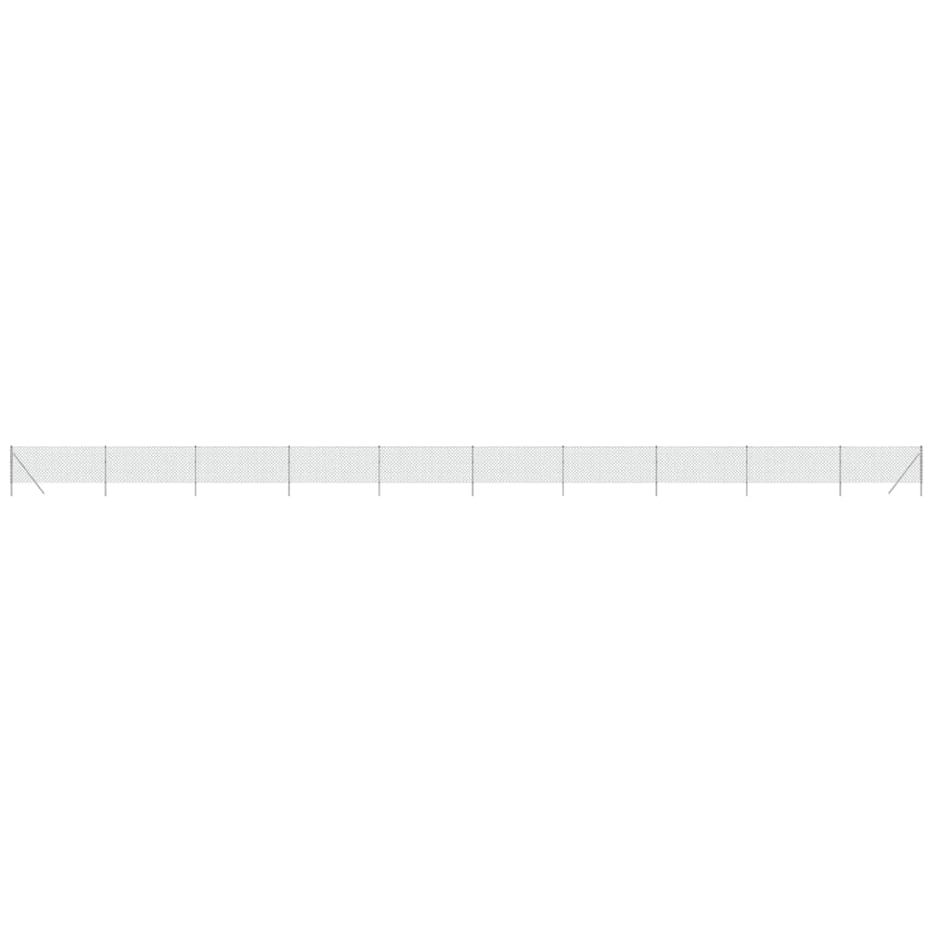Vidaxl -Netzzaun 0,8x25 m silberfarben