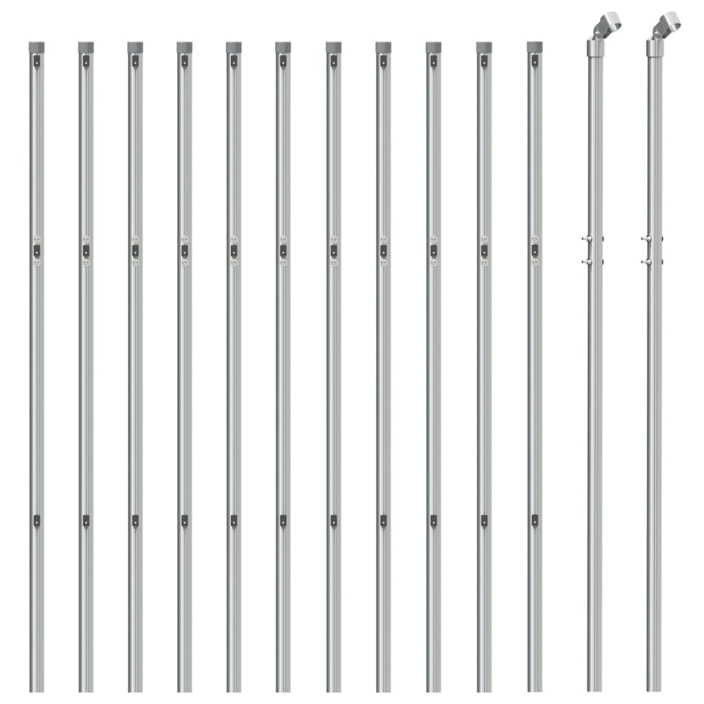 Vidaxl -Netzzaun 0,8x25 m silberfarben