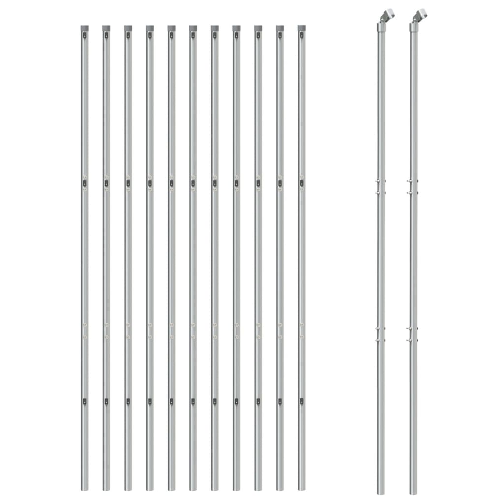Vidaxl -Netzzaun 1,4x25 m silberfarben