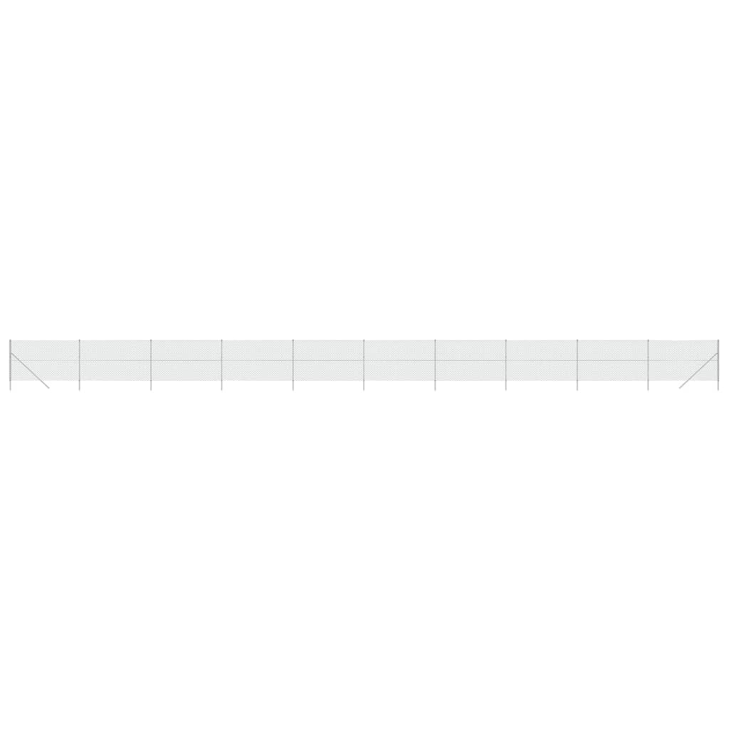 Vidaxl -Netzzaun 1,8x25 m silberfarben