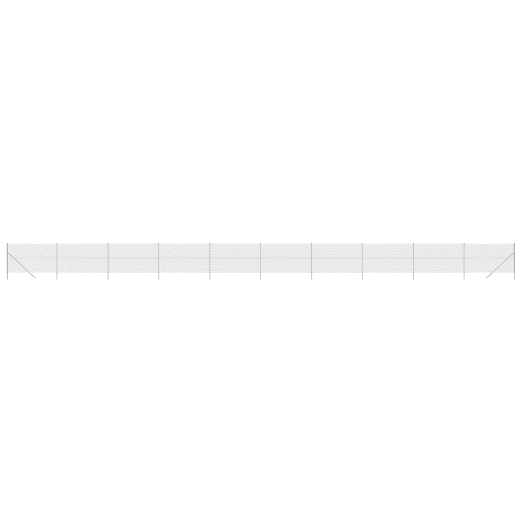 Vidaxl -Netzzaun 2,2x25 m silberfarben