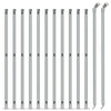 Vidaxl -Netzzaun mit Flansch 0,8 x 25 m silberfarben
