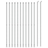 Vidaxl -Netzzaun mit Flansch 1,6x25 m silberfarben