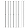 Vidaxl -Netzzaun mit FLENS 2x25 m silberfarben