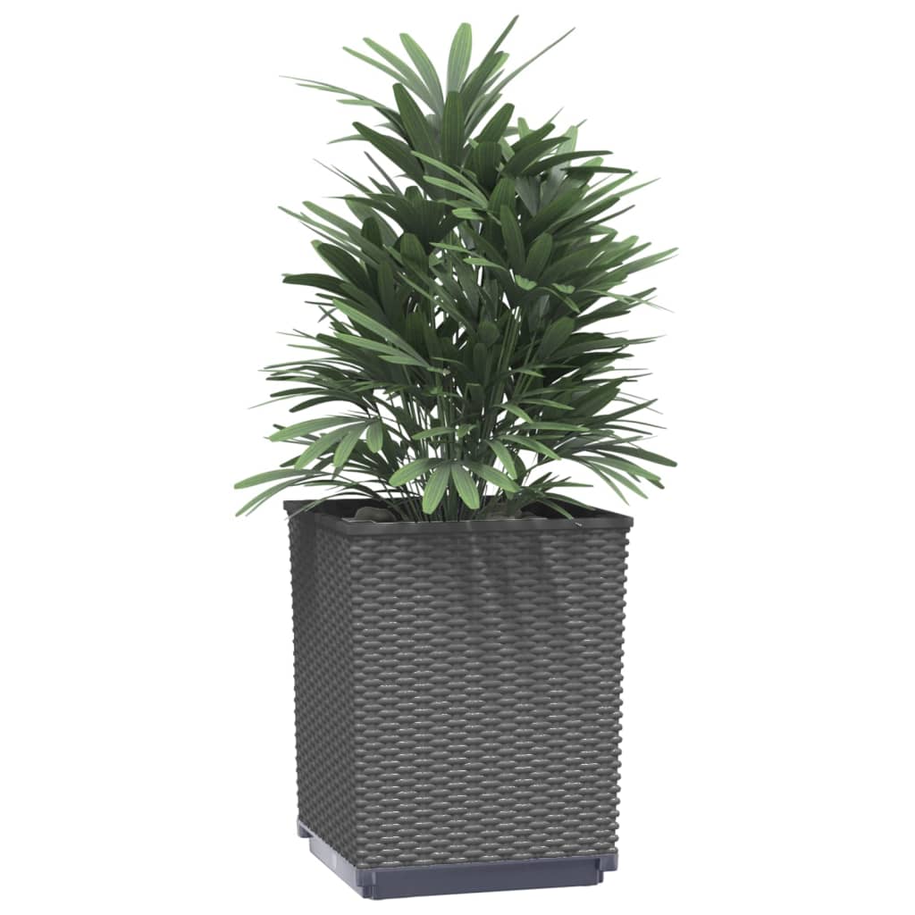 Vidaxx Pflanzgefäße 4 Stück 30x30x37 cm Polypropylen schwarz