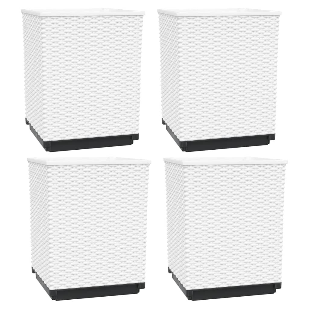 Vidaxx Pflanzgefäße 4 Stück 30x30x37 cm Polypropylen weiß