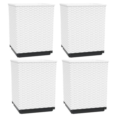Vidaxx Pflanzgefäße 4 Stück 30x30x37 cm Polypropylen weiß