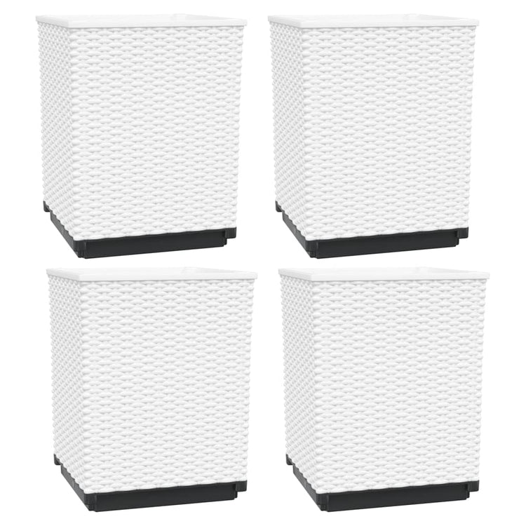 Vidaxx Pflanzgefäße 4 Stück 30x30x37 cm Polypropylen weiß