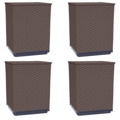 Vidaxx Pflanzgefäße 4 Stück 30x30x37 cm Polypropylen braun
