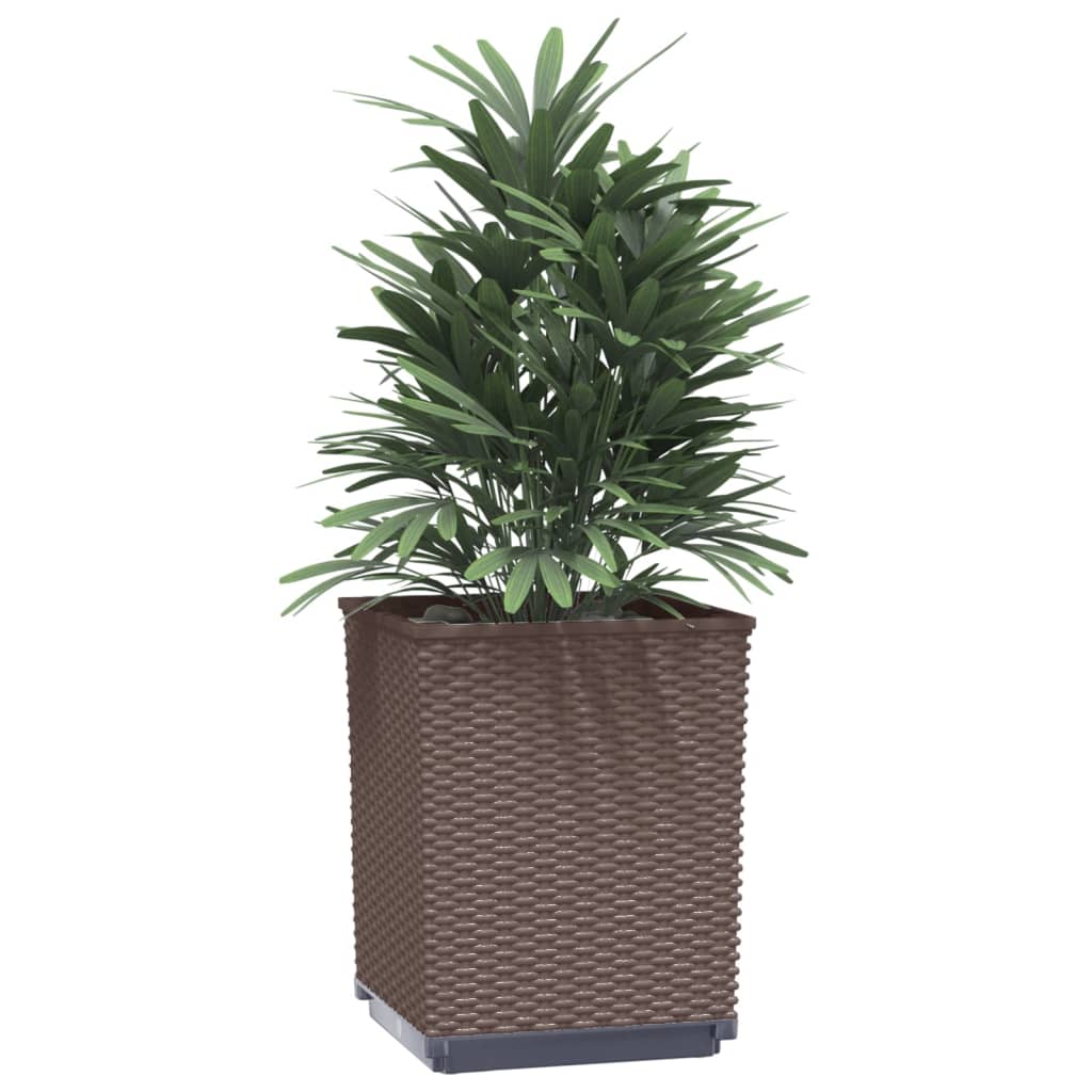 Vidaxx Pflanzgefäße 4 Stück 30x30x37 cm Polypropylen braun