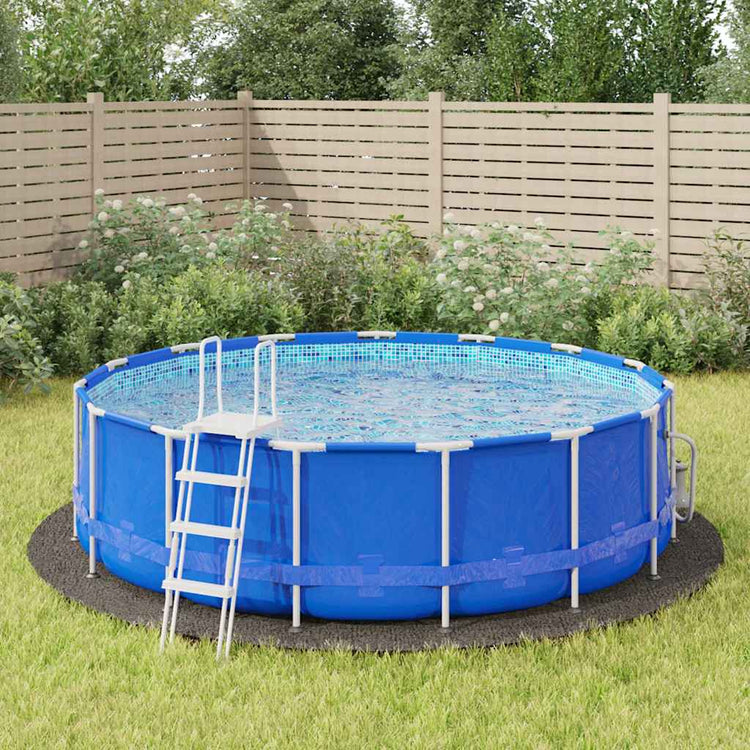Vidaxx Schwimmbad-Bodenplane ø428 cm Polyester-Geotextil hellgrau
