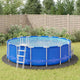 Vidaxx Schwimmbad-Bodenplane ø500 cm Polyester-Geotextil hellgrau