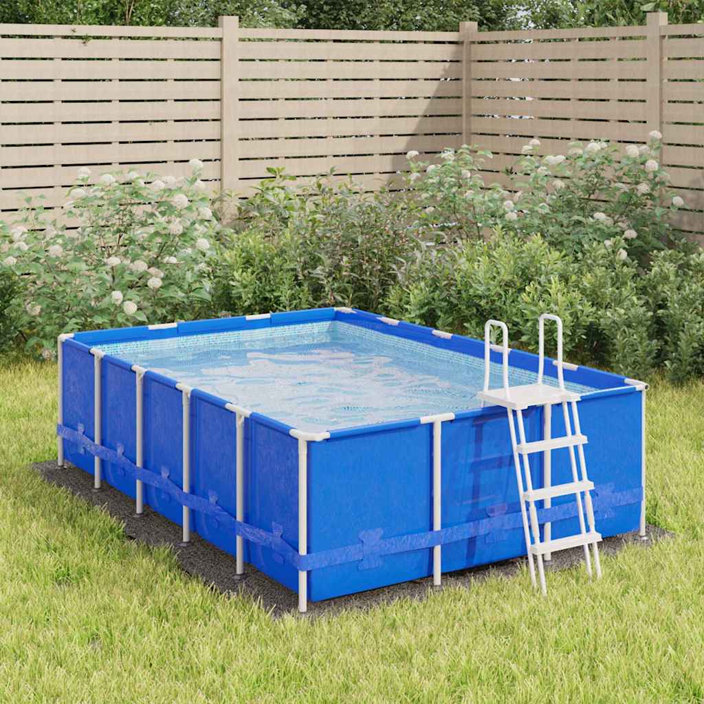Vidaxx Schwimmbad-Bodenplane 300 x 220 cm, Polyester-Geotextil, hellgrau
