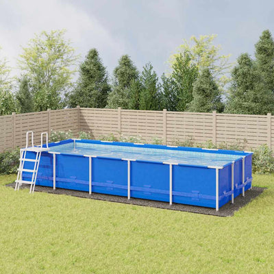 Vidaxx Schwimmbad-Bodenplane 999 x 500 cm, Polyester-Geotextil, hellgrau