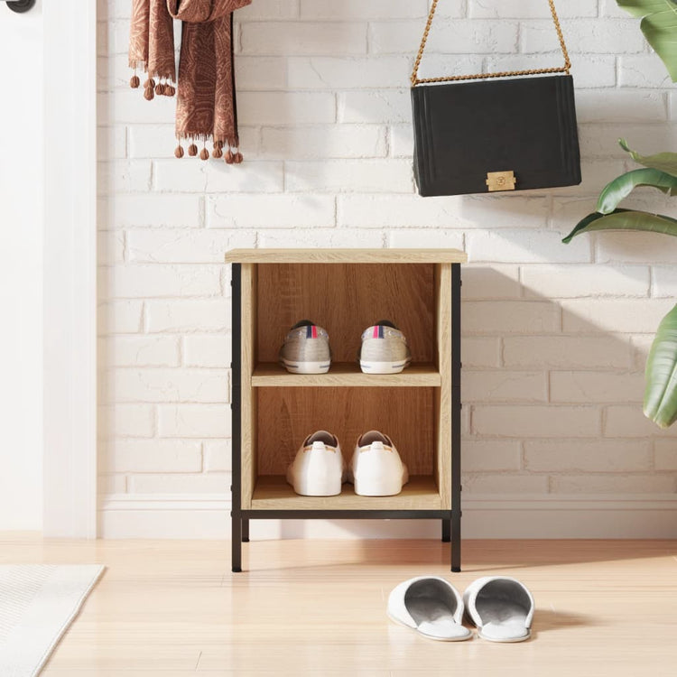 VIDAXL -Schuhschrank 38x35x50 cm Propertiertes Holz Sonoma Eiche gefärbt