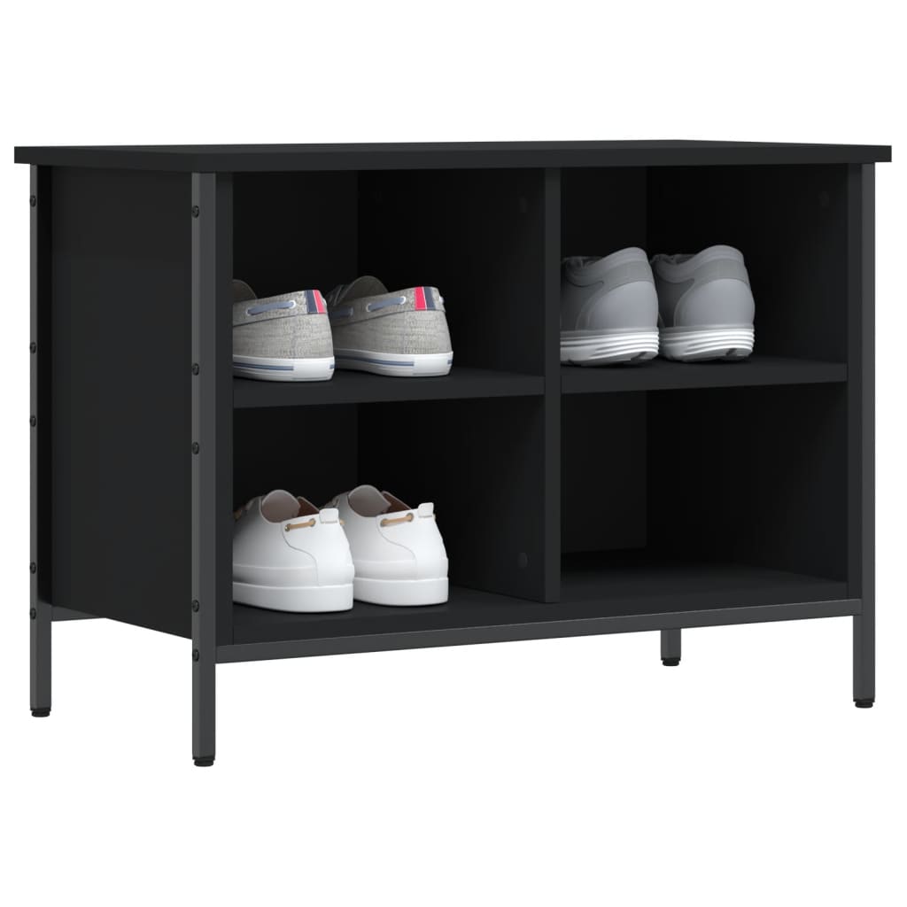Vidaxl Schuhschrank 69x35x50 cm propertiertes Holzschwarz