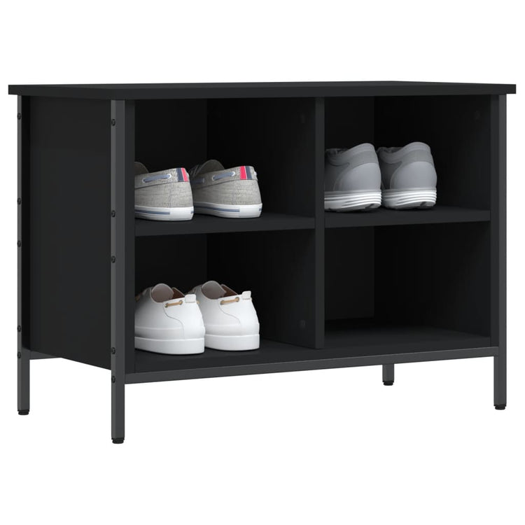 Vidaxl Schuhschrank 69x35x50 cm propertiertes Holzschwarz