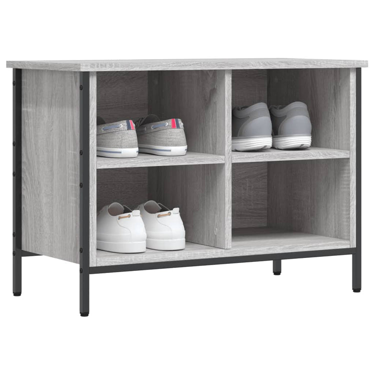 Vidaxl Schuhschrank 69x35x50 cm propertiertes Holzgrau Sonoma Eiche gefärbt