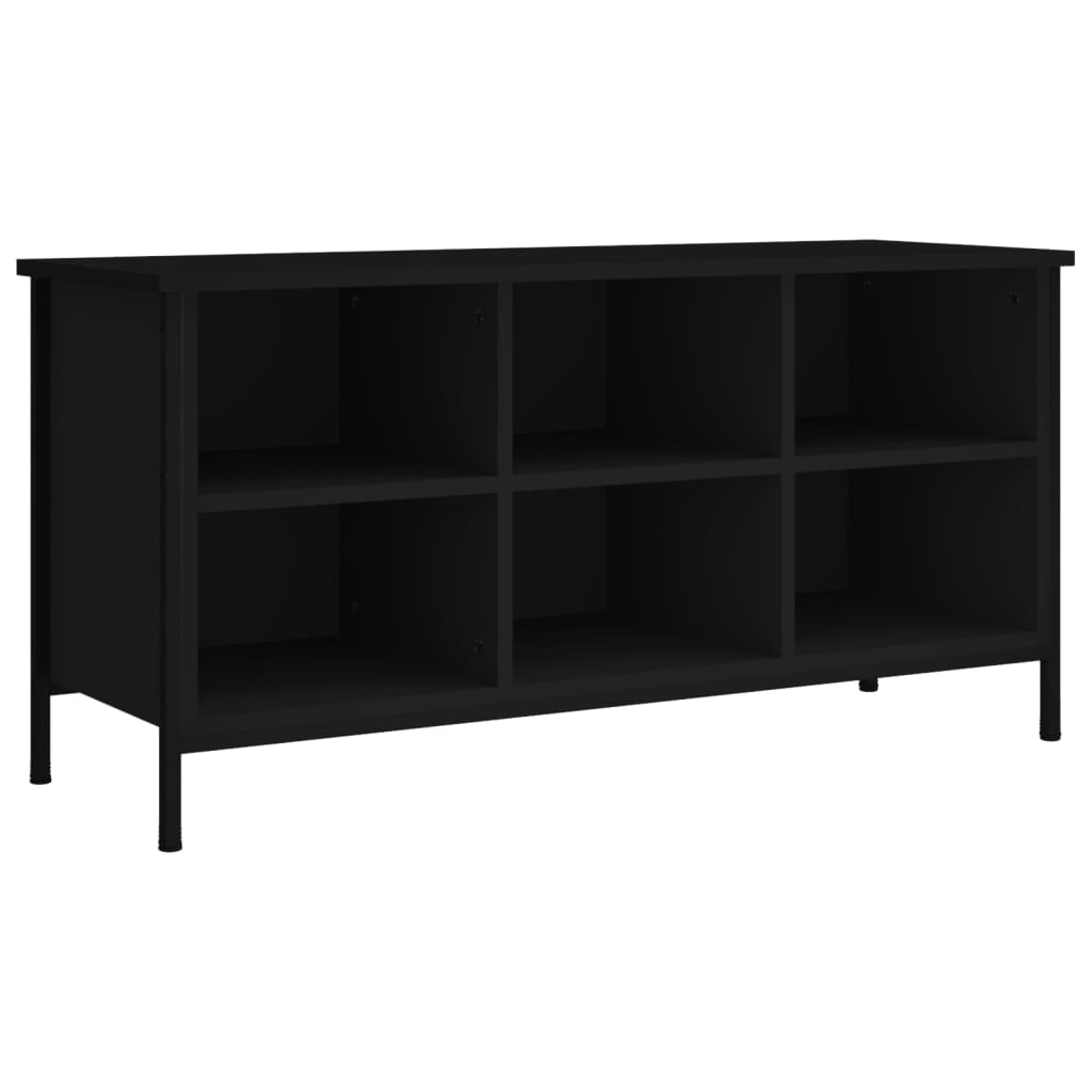 Vidaxl Schuhschrank 100x35x50 cm propertiertes Holzschwarz