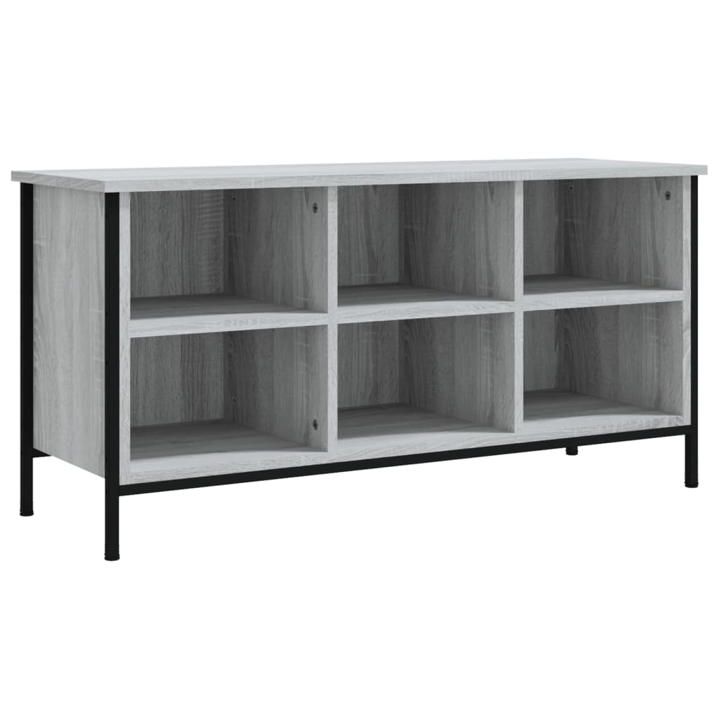 VIDAXL -Schuhschrank 100x35x50 cm propertiertes Holzgrau Sonoma Eiche Farbe