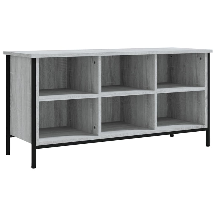 VIDAXL -Schuhschrank 100x35x50 cm propertiertes Holzgrau Sonoma Eiche Farbe