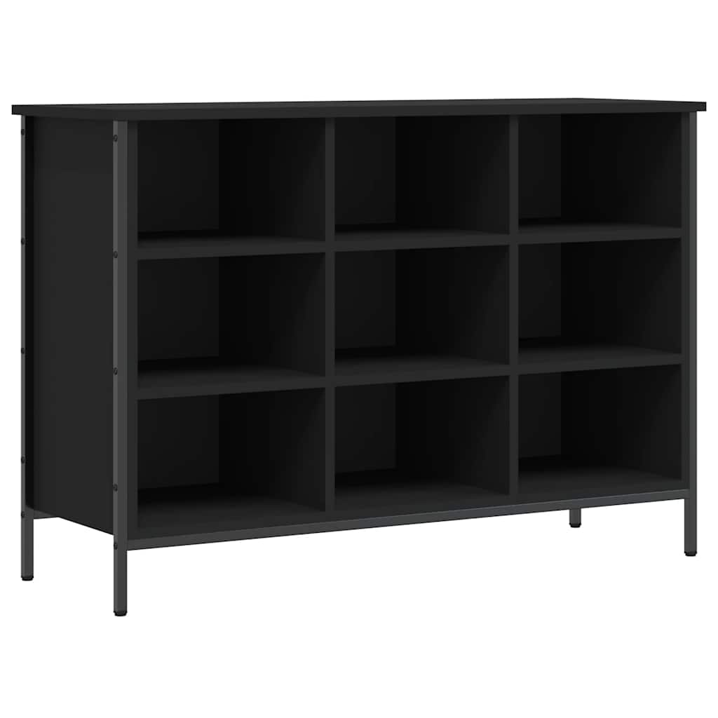 Vidaxl Schuhschrank 100x35x70 cm propertiertes Holzschwarz