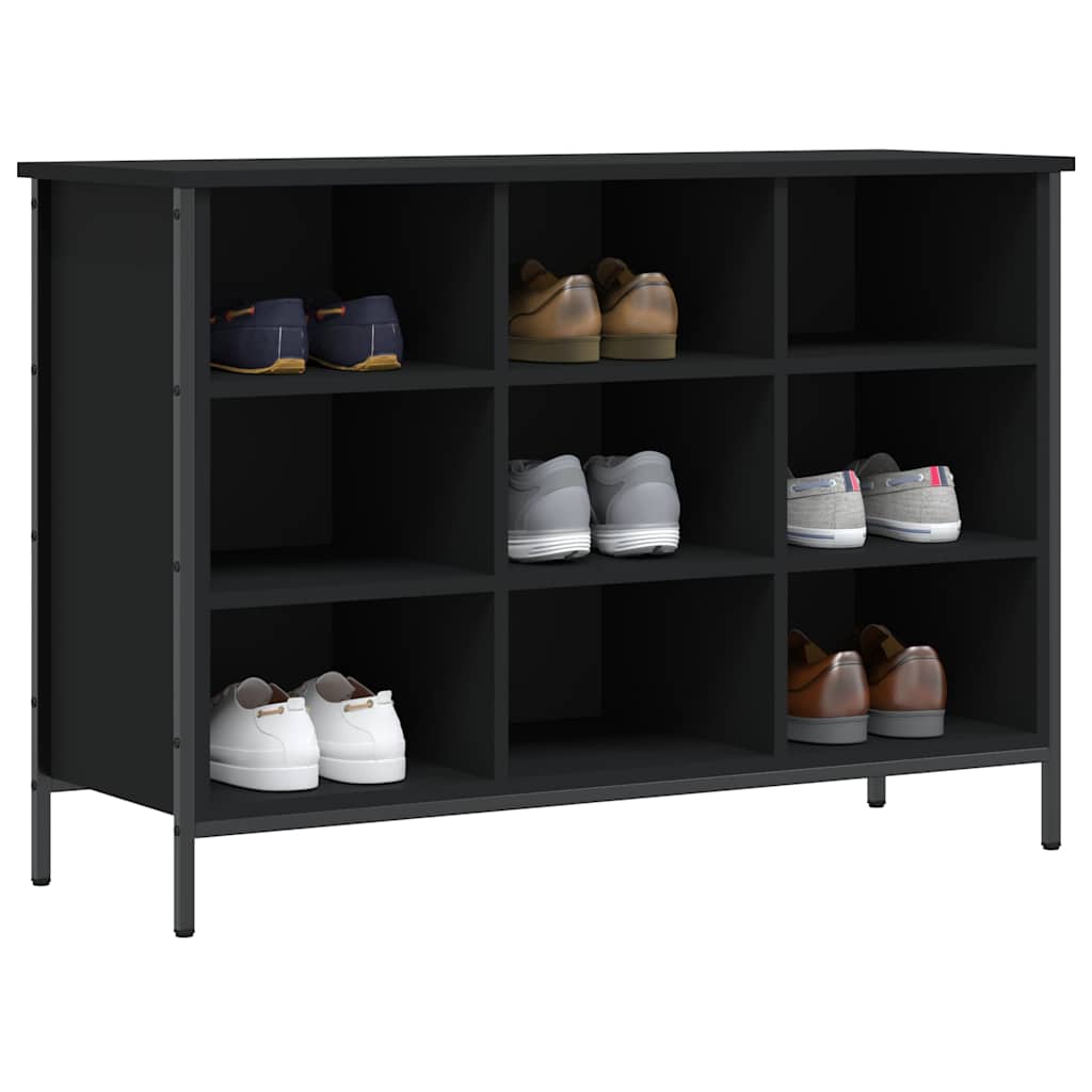Vidaxl Schuhschrank 100x35x70 cm propertiertes Holzschwarz