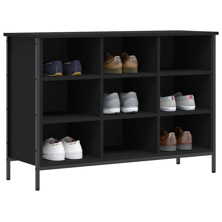 Vidaxl Schuhschrank 100x35x70 cm propertiertes Holzschwarz