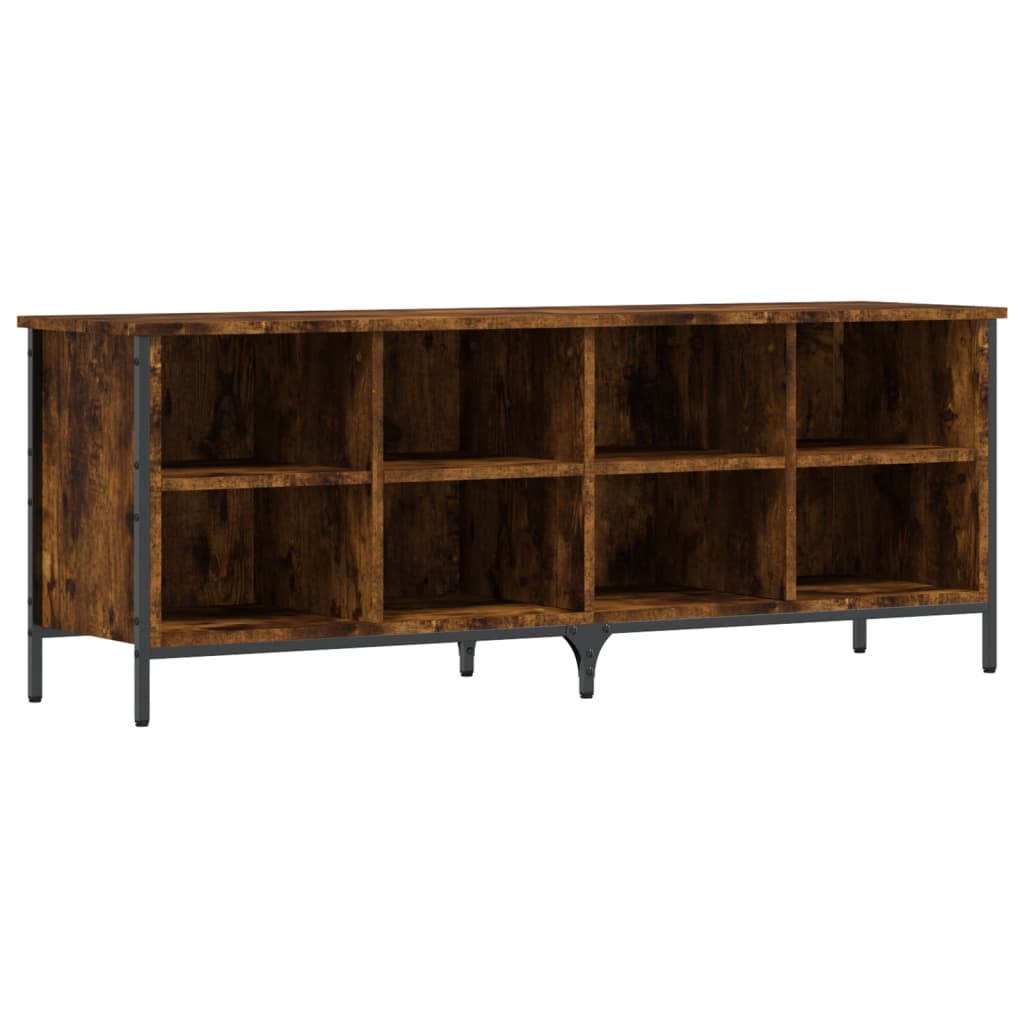 Vidaxl Schuhschrank 131x35x50 cm Eigenschaften mit geräuchertem Eichenbaus befördert