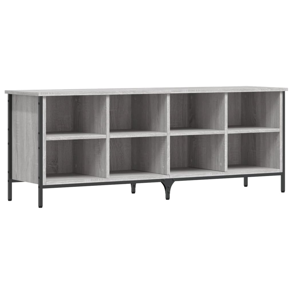 Vidaxl Schuhschrank 131x35x50 cm Schnitt Holzgrau Sonoma Eiche Farbe