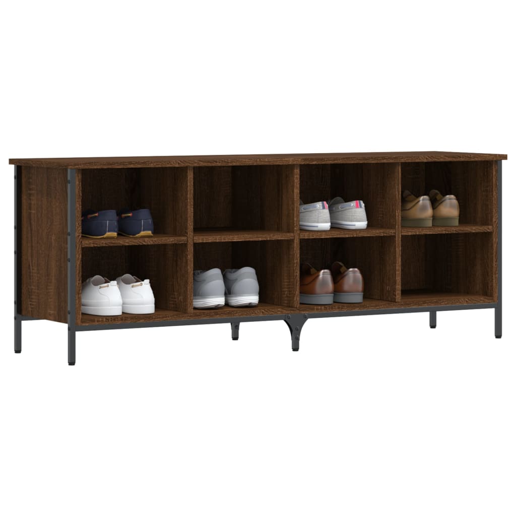 Vidaxl Schuhschrank 131x35x50 cm Schnitt Holzbraune Eiche Farbe