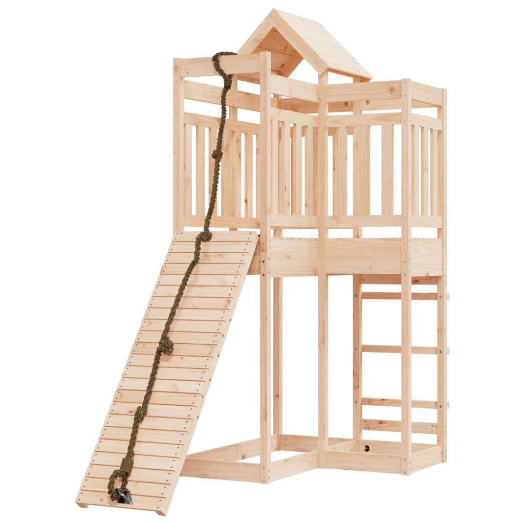 Vidaxl Speelhuis mit Kletterwand Festkiefer