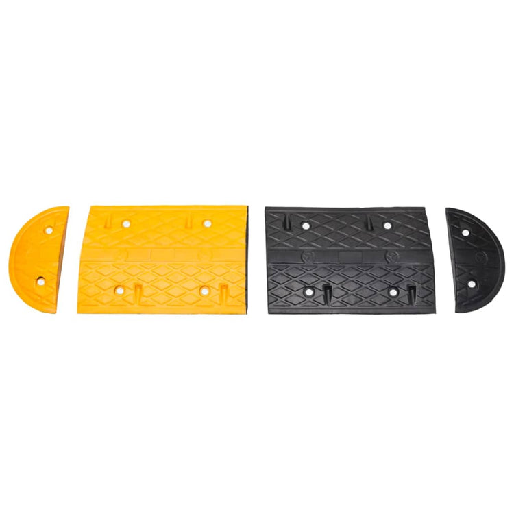 VIDAXL -Geschwindigkeitsschwelle 323 x 32,5 x 4 cm Gummi gelb und schwarz