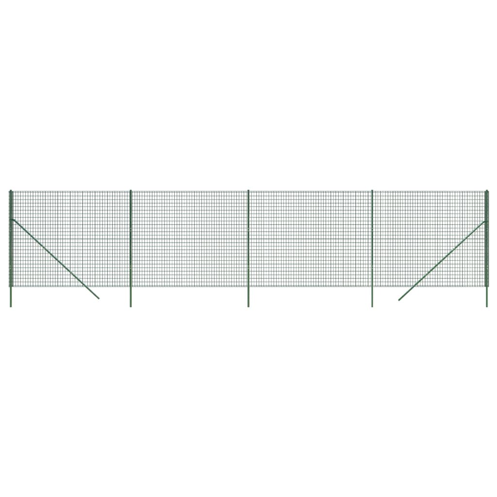 Vidaxl Drahtgitter FET 1,6 x 10 m verzinktes Stahlgrün