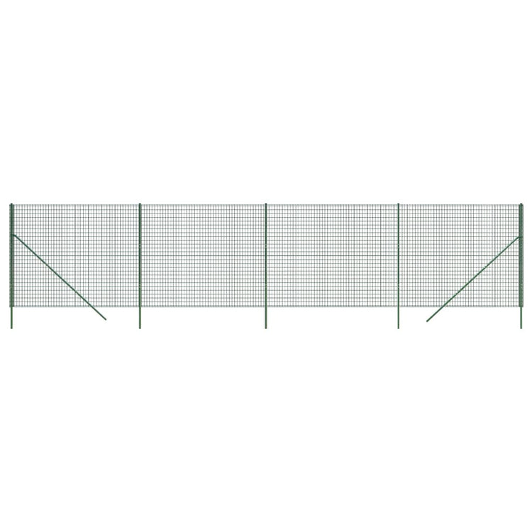 Vidaxl Drahtgitter FET 1,6 x 10 m verzinktes Stahlgrün