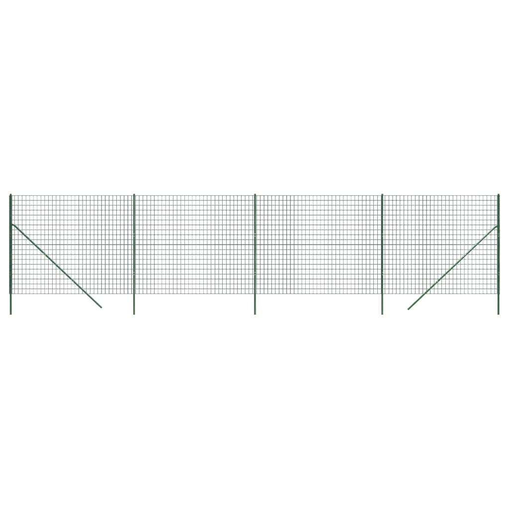 Vidaxl Drahtgitter FET 1,6 x 10 m verzinktes Stahlgrün