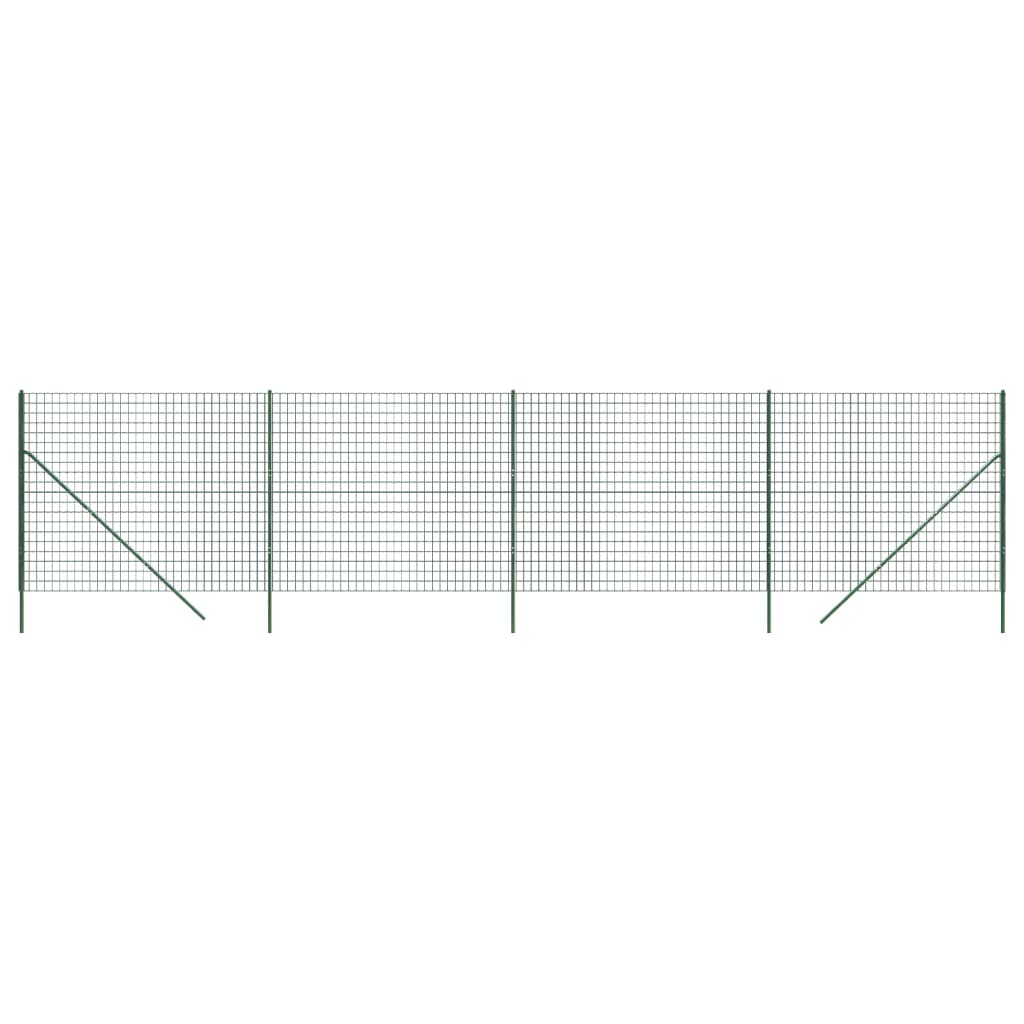 Vidaxl Drahtgitter FET 1,8 x 10 m verzinktes Stahlgrün